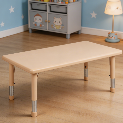 24x48" Natural Plastic Height Adjustable Activity Table