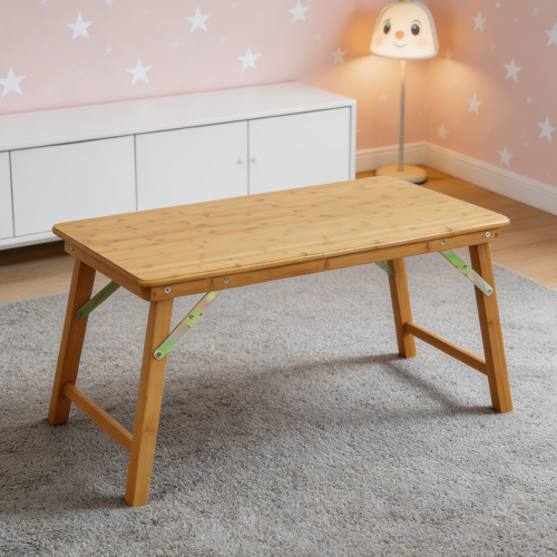 Bamboo Rectangular Folding Kids Activity Table