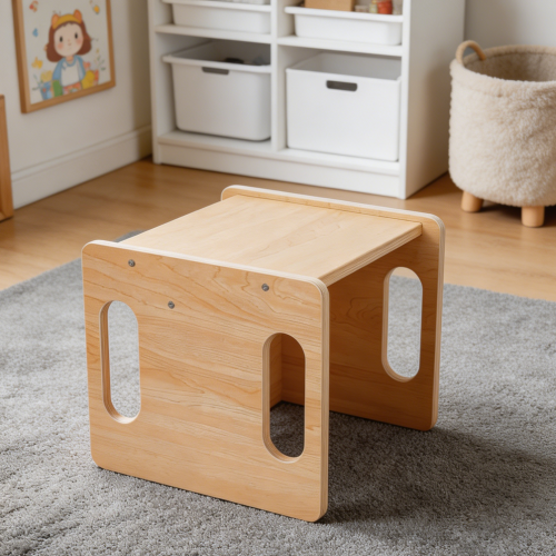 Montessori Weaning Table and Chair Set with Fence